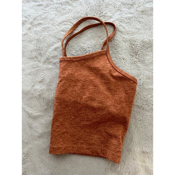 Offline By Aerie Recharge Tank Top M/M Rust Orange Heathered Lightweight - Picture 5 of 5